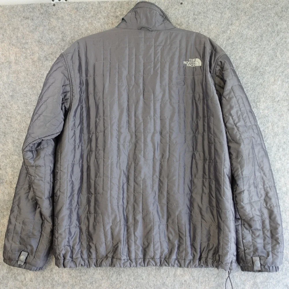 The North Face Jacket Mens L Gray AQQ3 Quilted Full Zip Puffer Insulated Outdoor